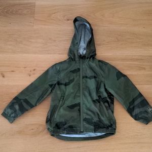 GAP Green Camo Jersey-Lined Windbuster Jacket Size XS Boys